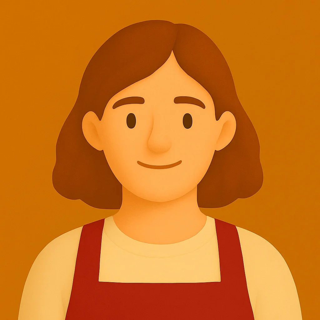 Illustration of Sarah, a handmade-shop owner in AIVisCity.
